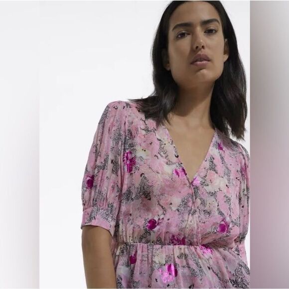 THE KOOPLES Paisley Flowers with Foil Blouse - Picture 2 of 10